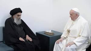 Pope Francis, Iraq’s top Shiite priest hold noteworthy discussions.