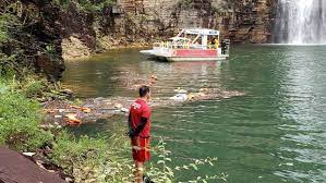 Pandemonium as rock face collapse at a Brazilian waterfall killing 7 people and 3 missing.