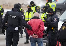 Protesters are being arrested by Canadian police in Ottawa.