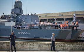 Russian warship crippled by Ukraine missile to be towed back to port.