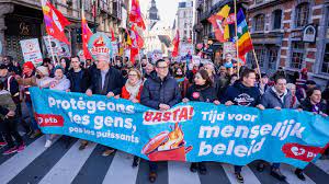 Thousands of workers in Belgium protested the spike in the cost of living, and demand wage increases.