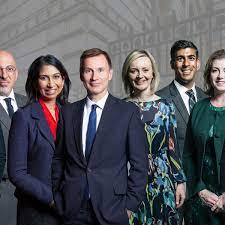 Rishi Sunak emerges favorite, as eight candidates garner nominations to succeed UK PM Johnson.