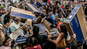 US shoppers ditch queues for digital carts as online spending surges above $11.8 billion.